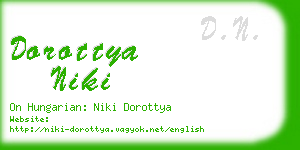 dorottya niki business card